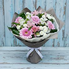 Букет цветов из:  Герберы, Альстромерии и Хризантемы #REPLACE_PRED# Мингрельской