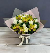 Букет цветов из:  Орхидеи и Розы в Мингрельской