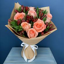 Букет цветов из:  Розы и Альстромерии в Мингрельской