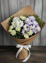 Букет цветов из:  Хризантемы и Розы в Мингрельской