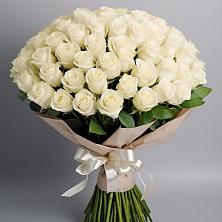 Букет 101 беля роза Белоснежка в Мингрельской