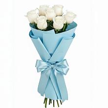 Букет 7 белых роз Проуд в Мингрельской