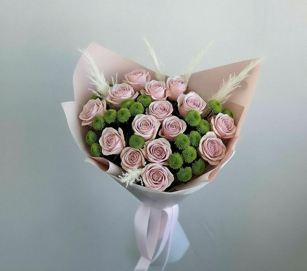 Букет цветов из: Розы и Хризантемы в Мингрельской