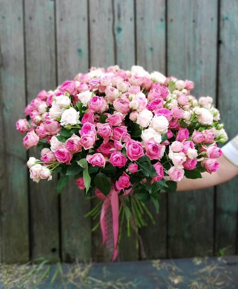 Букет Розовые кустовые розы Натали и Лав Лидия в Мингрельской