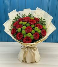 Букет цветов из:  Розы и Хризантемы в Мингрельской